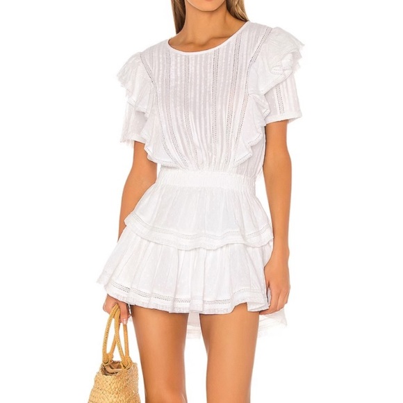 LoveShackFancy Natasha dress white size M. Excellent condition, worn once. - Picture 5 of 14